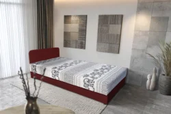 Fáni hagyományos heverő ódon borvörös színű szövet és elefántos minta