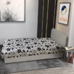 Virág hagyományos heverő ezüst serlegszürke színű szövet és Aroba virágos minta