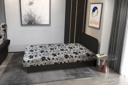 Virág hagyományos heverő fekete szövet és Aroba virágos minta