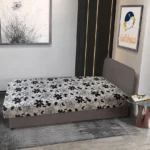 Virág hagyományos heverő mély földszürke szövet és Aroba virágos minta