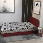 Virág hagyományos heverő ódon borvörös színű szövet és Aroba virágos minta