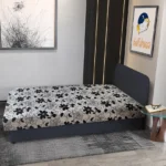 Virág hagyományos heverő ónix színű szövet és Aroba virágos minta