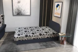 Virág hagyományos heverő ónix színű szövet és Aroba virágos minta