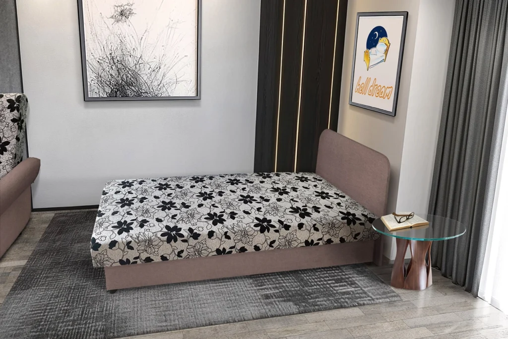 Virág hagyományos heverő pasztell taupe szövet és Aroba virágos minta