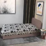 Virág hagyományos heverő pasztell taupe szövet és Aroba virágos minta