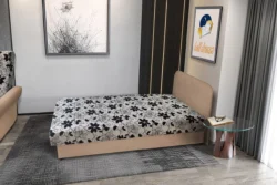 Virág hagyományos heverő világos fahéj szövet és Aroba virágos minta