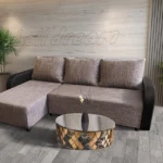 Linda sarokkanapé remek világos barna zsákszövettel