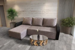 Linda sarokkanapé remek világos barna zsákszövettel