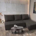 Lívia sarokkanapé elragadó kvarcszürke szövettel