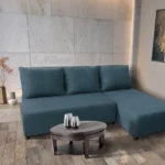 Lívia sarokkanapé elragadó szürkés kadét szövettel