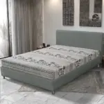 Elefántos franciaágy óezüst és elefánt mintás szövet