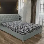 Gyémánt franciaágy óezüst és tosca mintás szövet lenyűgöző swarovski kövekkel 4 méretben