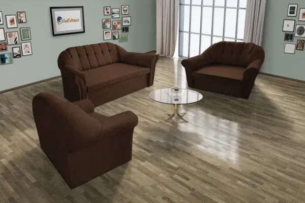 Alíz 3-2-1 ülőgarnitúra sötét mahagóni