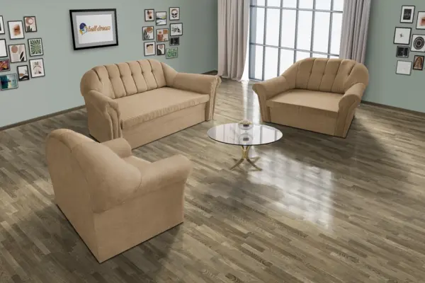 Alíz 3-2-1 ülőgarnitúra világos fahéj szenzációs színben - image 2