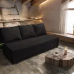 Anna kanapé sejtelmes fekete szövet