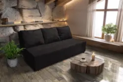 Anna kanapé sejtelmes fekete szövet