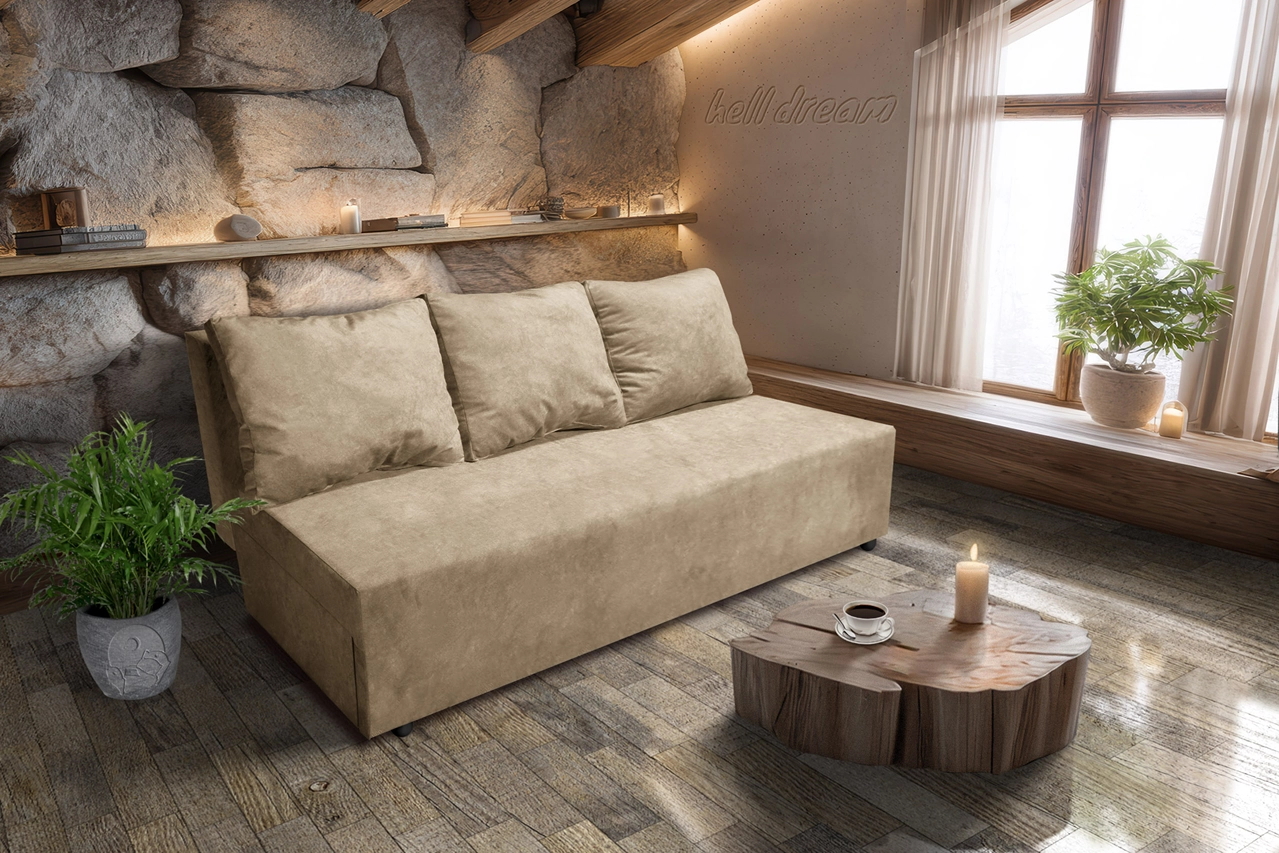 Anna kanapé szafarisárga szövet