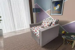 Brumi kinyitható gyerek fotelágy szamárszürke színű szövet