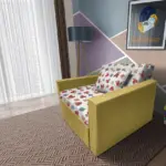 Brumi kinyitható gyerek fotelágy száraz olíva színű szövet