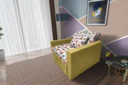 Brumi kinyitható gyerek fotelágy száraz olíva színű szövet