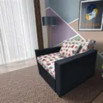 Brumi kinyitható gyerek fotelágy világos ónix szövet