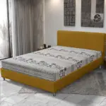 Elefántos Franciaágy őszarany és elefánt mintás szövet