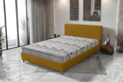 Elefántos Franciaágy őszarany és elefánt mintás szövet