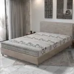 Elefántos Franciaágy világos barna és elefánt mintás szövet