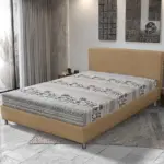 Elefántos Franciaágy világos fahéj és elefánt mintás szövet