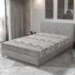 Elefántos Franciaágy világosszürke és elefánt mintás szövet