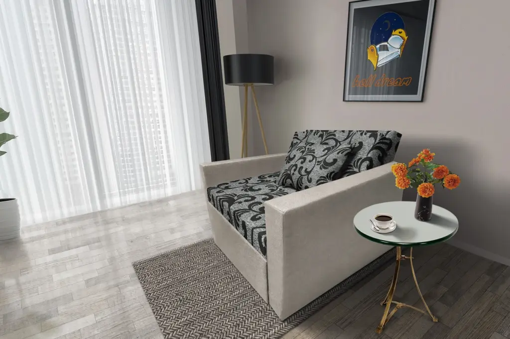 Fábia ágyneműtartós fotelágy ezüst serlegszürke szövet