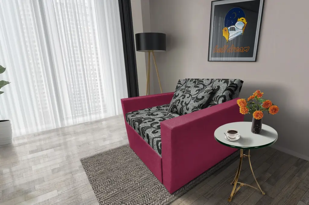 Fábia ágyneműtartós fotelágy szeder szövet