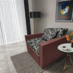 Fábia ágyneműtartós fotelágy toszkán vörös szövet