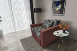 Fábia ágyneműtartós fotelágy toszkán vörös szövet