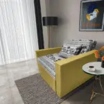 Fáni ágyneműtartós fotelágy száraz olíva szövet