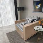 Fáni ágyneműtartós fotelágy világos fahéj szövet