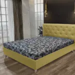 Gyémánt franciaágy száraz olíva és fabia mintás szövet