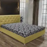 Gyémánt franciaágy száraz olíva és tosca mintás szövet