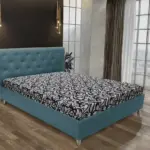 Gyémánt franciaágy szürkés kadét és tosca mintás szövet