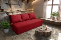 Hanna kanapé japán karminvörös szövet