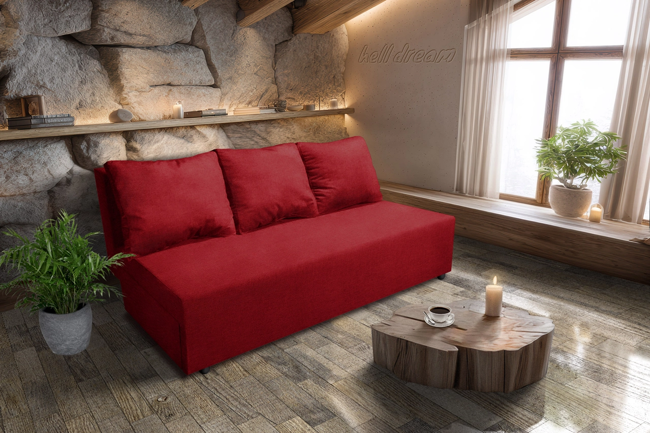 Hanna kanapé japán karminvörös szövet
