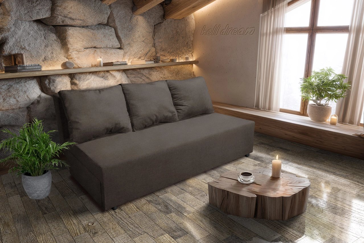 Hanna kanapé mély földszürke szövet