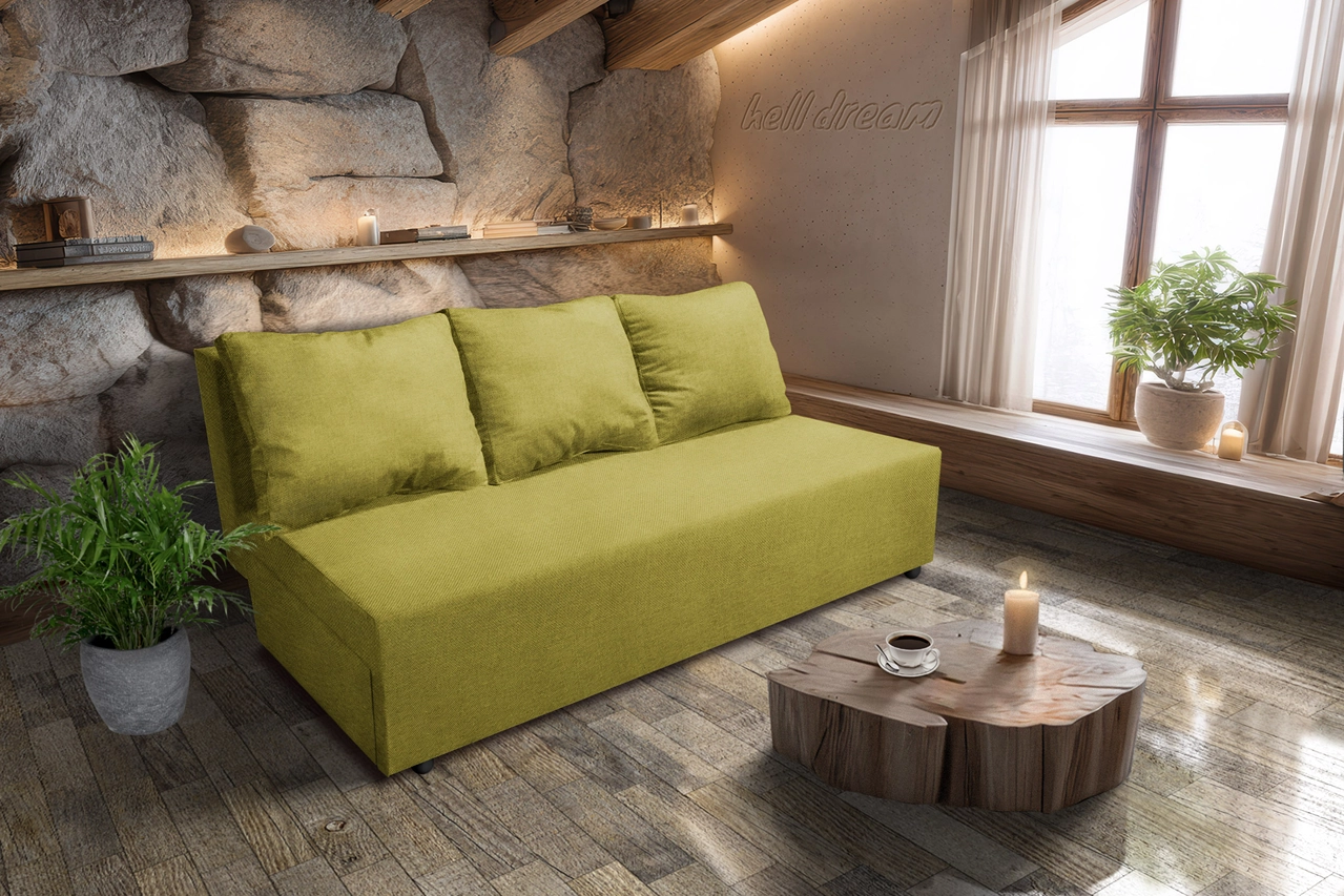 Hanna kanapé őszi levélzöld szövet