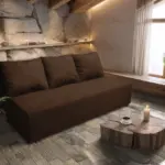 Hanna kanapé sötét mahagóni szövet