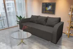 Joki ágyazható ágyneműtartós kanapé kvarcszürke szövettel