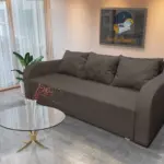 Joki ágyazható ágyneműtartós kanapé mély földszürke szövettel