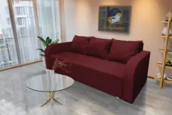 Joki ágyazható ágyneműtartós kanapé ódon borvörös szövettel