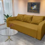 Joki ágyazható ágyneműtartós kanapé őszarany szövettel