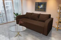 Joki ágyazható ágyneműtartós kanapé sötét mahagóni szövettel