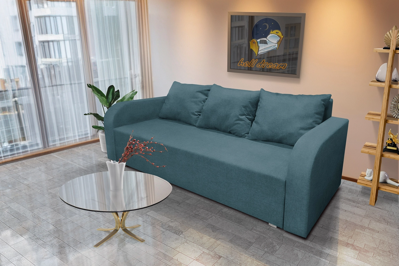 Joki ágyazható ágyneműtartós kanapé szürkés kadét szövettel